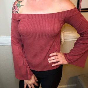 NWT Size L Billabong Off-the-Shoulder Blouse